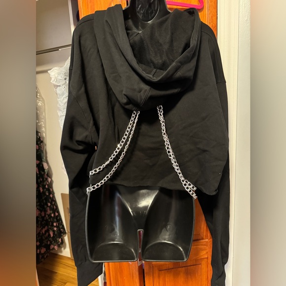 Current Mood Dolls Kill Cropped Chain Hoodie. SZ XL. NWT. - Picture 4 of 8